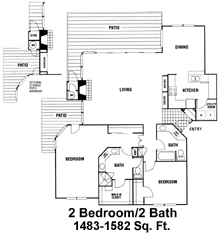 1483 sq. ft. to 1582 sq. ft.